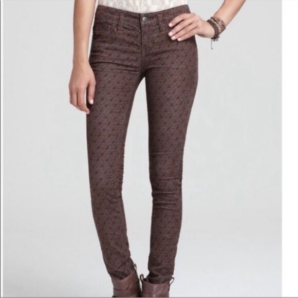 Free People Brown Patterned Jeans - Picture 1 of 5